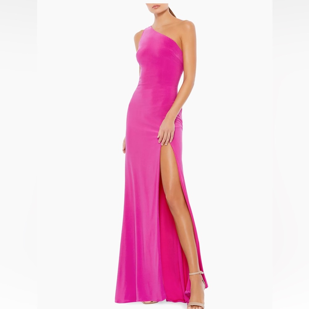 Asymmetric Draped Jersey Gown